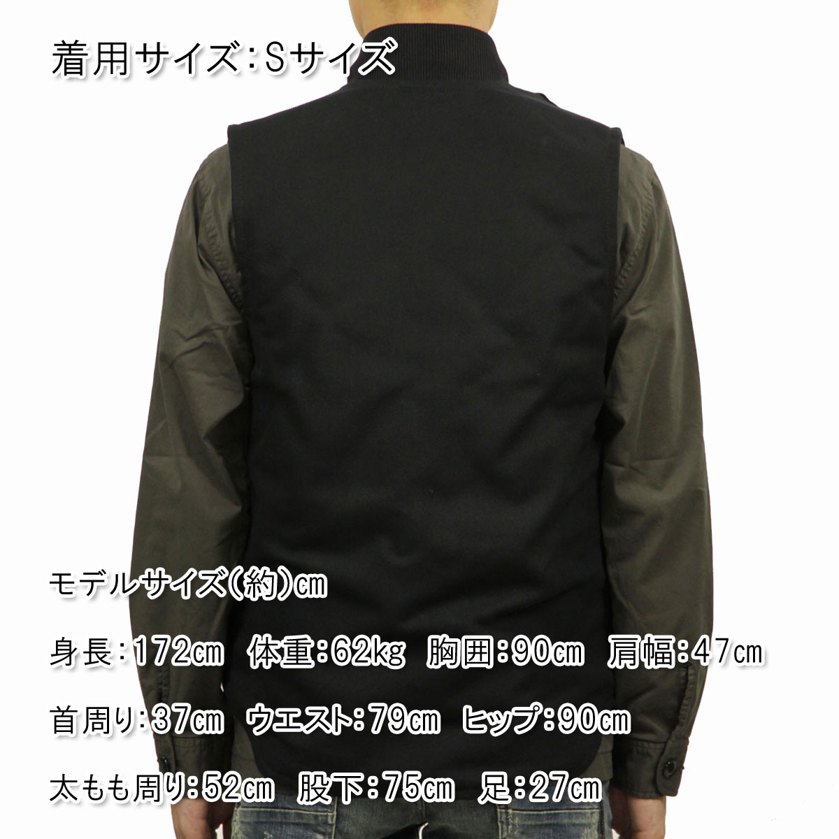 �����ϡ��� �٥��� ��� ������ CARHARTT �������� DUCK VEST V01 - BLK BLACK A11B B1C C1D D4E E13F
