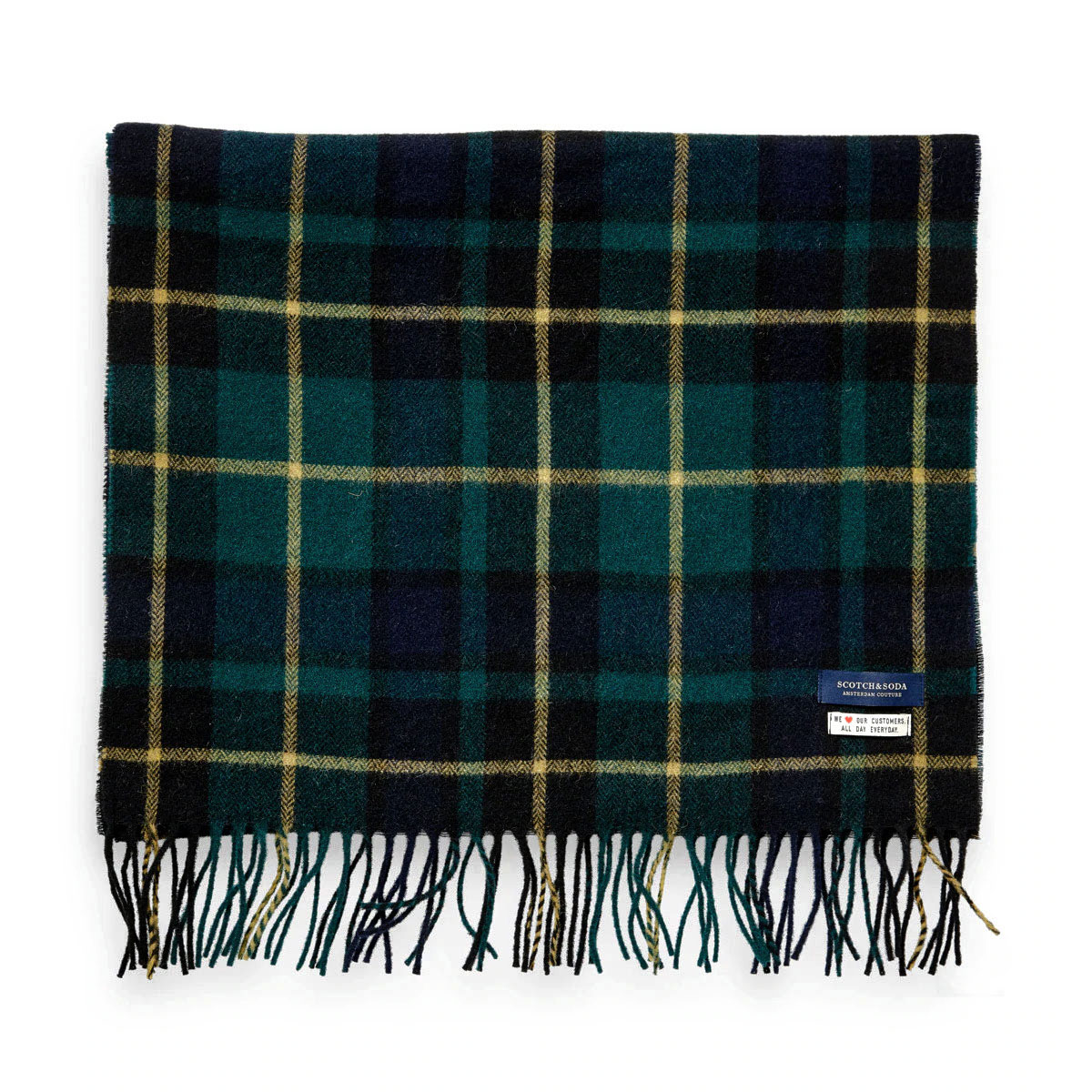 スコッチアンドソーダ マフラー 正規販売店 SCOTCH＆SODA CLASSIC WOOL-BLEND WOVEN CHECK SCARF ...