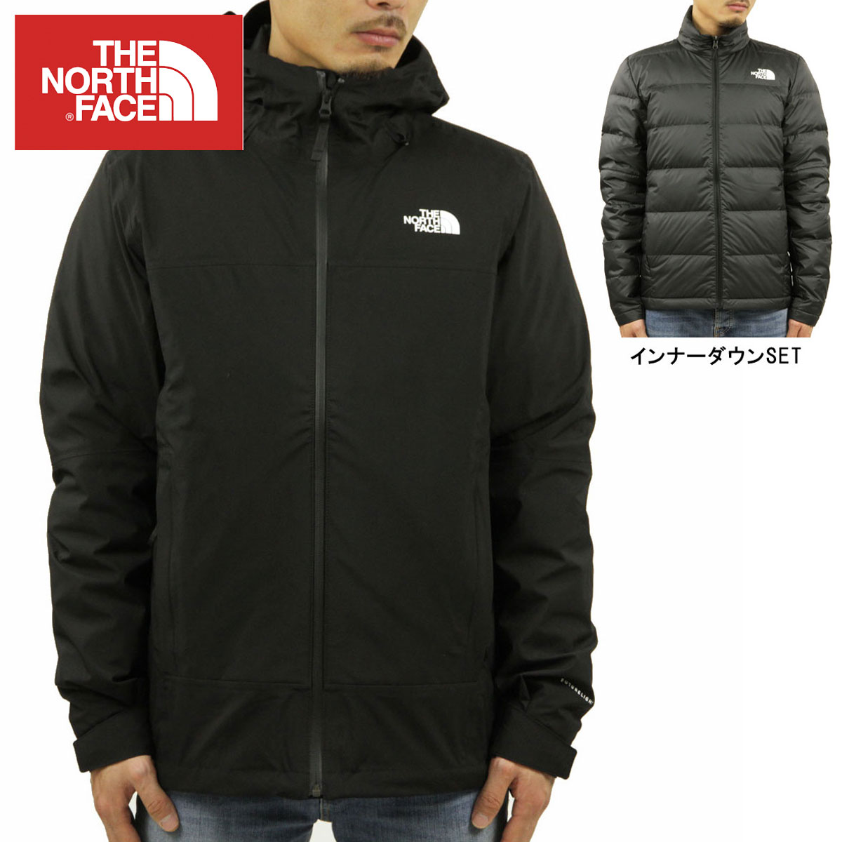 Ρե 㥱å   THE NORTH FACE ޥƥѡ  M MOUNTAIN LIGHT FL TRICLIMATE JACKET NF0A4R2I TNF BLK/TNF BLK A14B B1C C1D D4E E13F