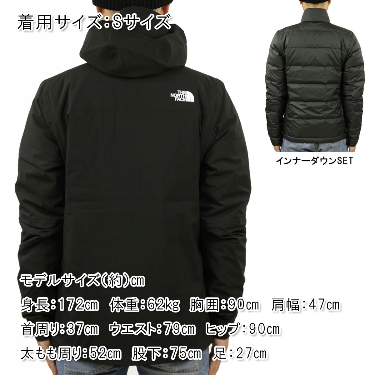 Ρե 㥱å   THE NORTH FACE ޥƥѡ  M MOUNTAIN LIGHT FL TRICLIMATE JACKET NF0A4R2I TNF BLK/TNF BLK A14B B1C C1D D4E E13F