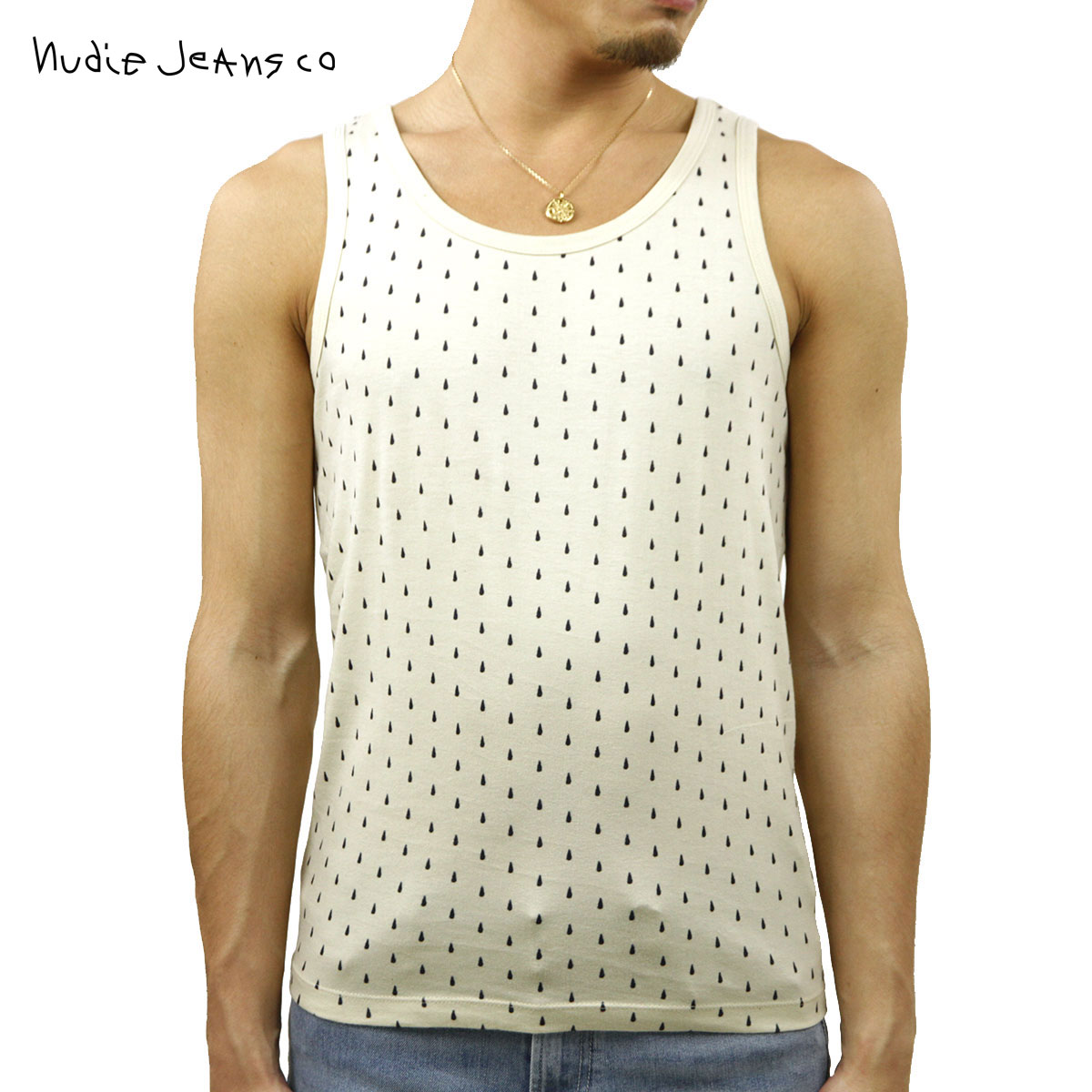 �̡��ǥ��������� ���󥯥ȥå� ��� ��������Ź Nudie Jeans  Tank Top Ecru 170206 A62B B1C C1D D1E E05F