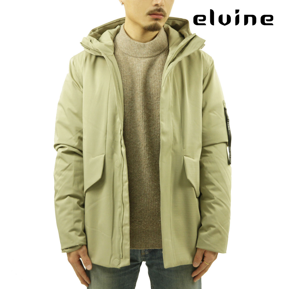 ����Х��� �����󥸥㥱�å� ��� ��������Ź elvine �������� ���ȥ�å� TIAM THERMORE FUNCTION STRETCH REC DOWN JACKET 330634 742 WHITE TEA          A91B B1C C1D D4E E18F