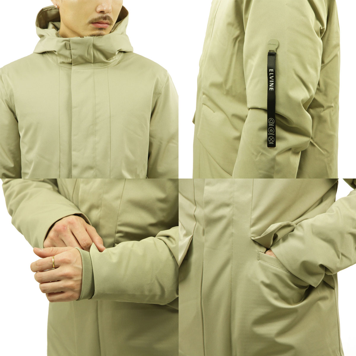 ����Х��� �����󥸥㥱�å� ��� ��������Ź elvine �������� ���ȥ�å� TIAM THERMORE FUNCTION STRETCH REC DOWN JACKET 330634 742 WHITE TEA          A91B B1C C1D D4E E18F
