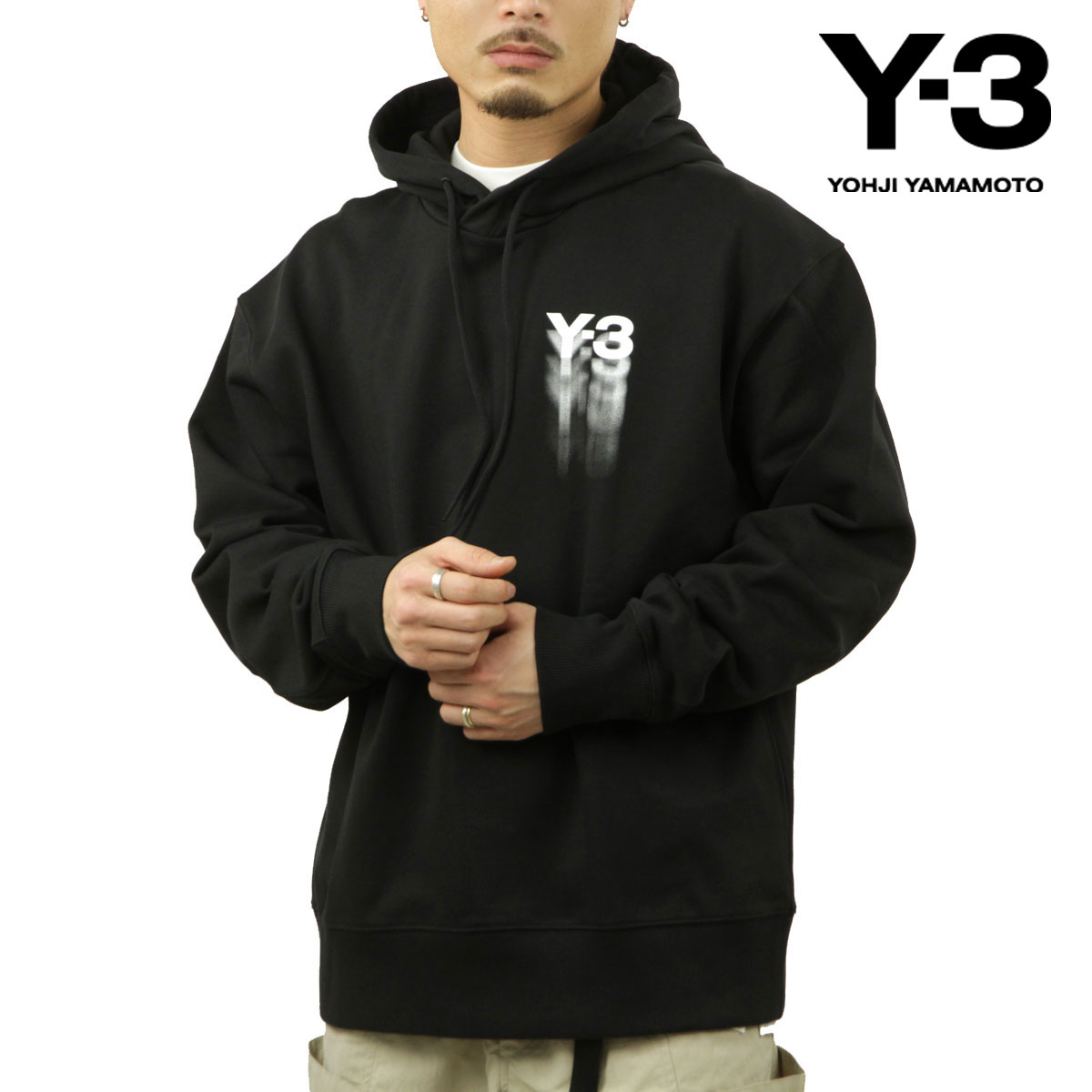 磻꡼  ѡ  Y-3 ץ륪С  աǥ GFX HOODIE IZ3169 BLACK