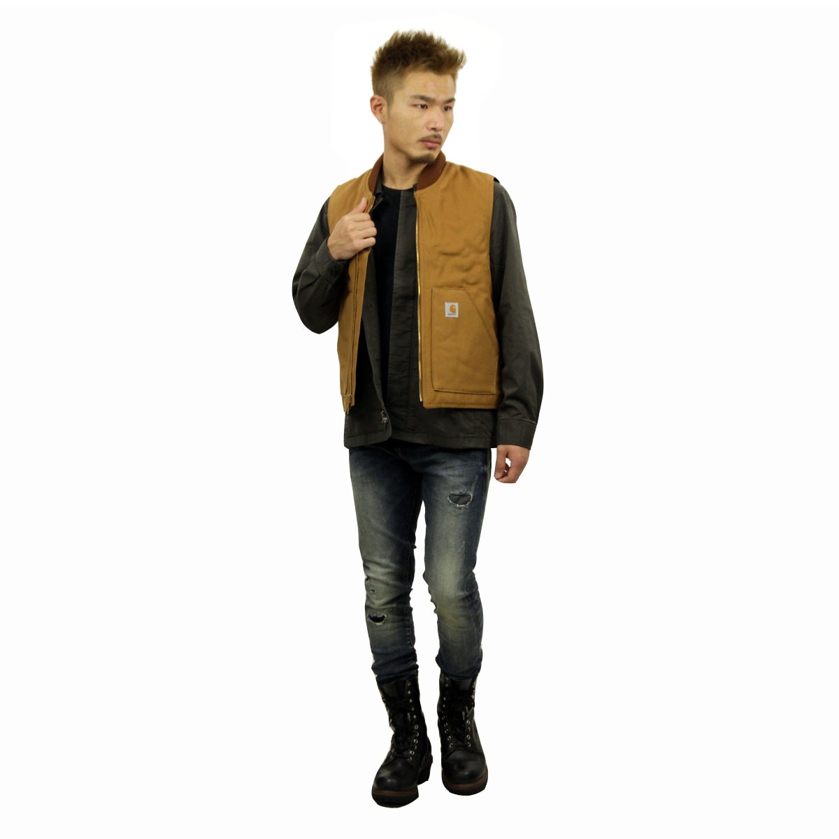 �����ϡ��� �٥��� ��� ������ CARHARTT �������� DUCK VEST V01 - BRN CARHARTT BROWN A11B B1C C1D D4E E04F