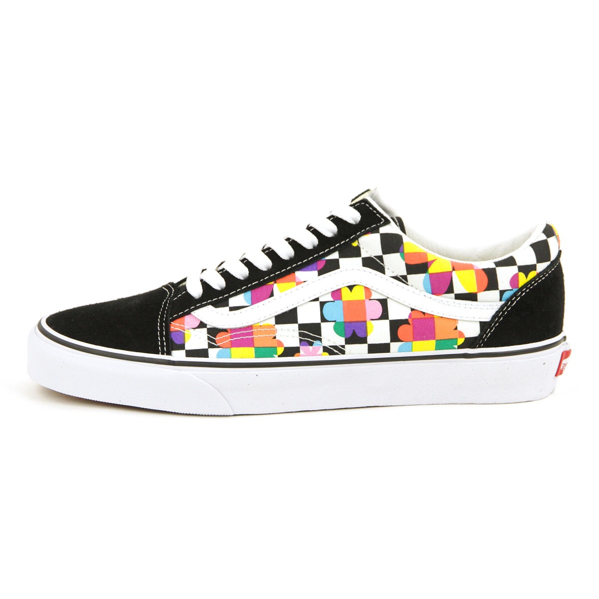 �Х� ������ɥ������� ��� ��ǥ����� ��������Ź VANS ���ˡ����� �����å��� �����å� VANS OLD SKOOL (FLORAL CHECKERBOARD) BLACK/TRUE WHITE VN0A5KRFB05 A33B B1C C4D D2E E13F