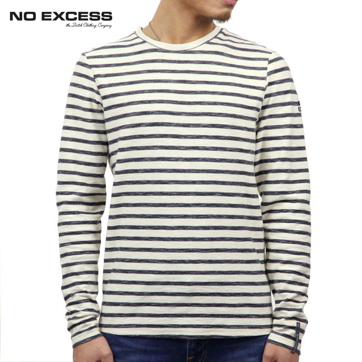 �Ρ��������� ����T ��� ��������Ź NO EXCESS ĹµT����� LONG SLEEVE STRIPE TEE BLACK 160103 020 D00S15