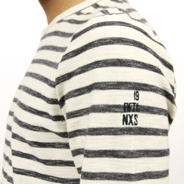 �Ρ��������� ����T ��� ��������Ź NO EXCESS ĹµT����� LONG SLEEVE STRIPE TEE BLACK 160103 020 D00S15