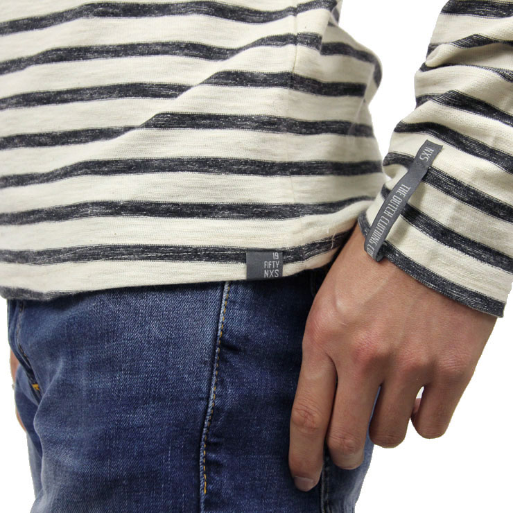 �Ρ��������� ����T ��� ��������Ź NO EXCESS ĹµT����� LONG SLEEVE STRIPE TEE BLACK 160103 020 D00S15