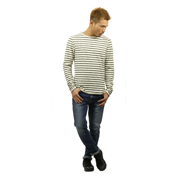 �Ρ��������� ����T ��� ��������Ź NO EXCESS ĹµT����� LONG SLEEVE STRIPE TEE BLACK 160103 020 D00S15