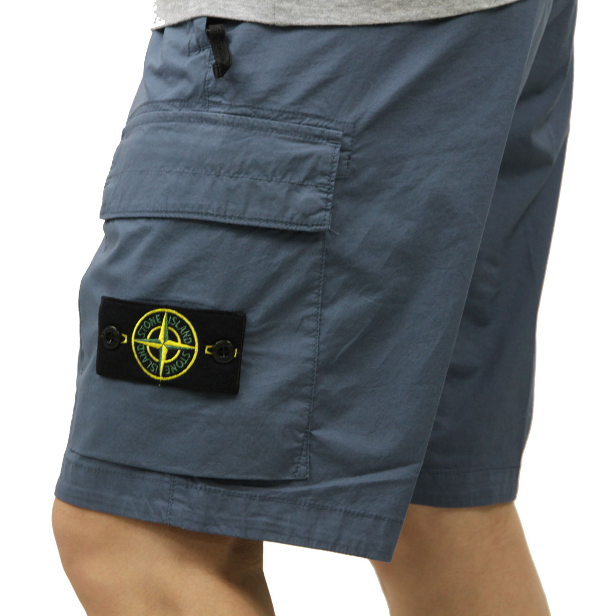 ȡ󥢥  硼ȥѥ  STONE ISLAND ϡեѥ ѥ ܥȥॹ STONE ISLAND STRETCH COTTON BERMUDA CARGO SHORT BLUE GREY L0803