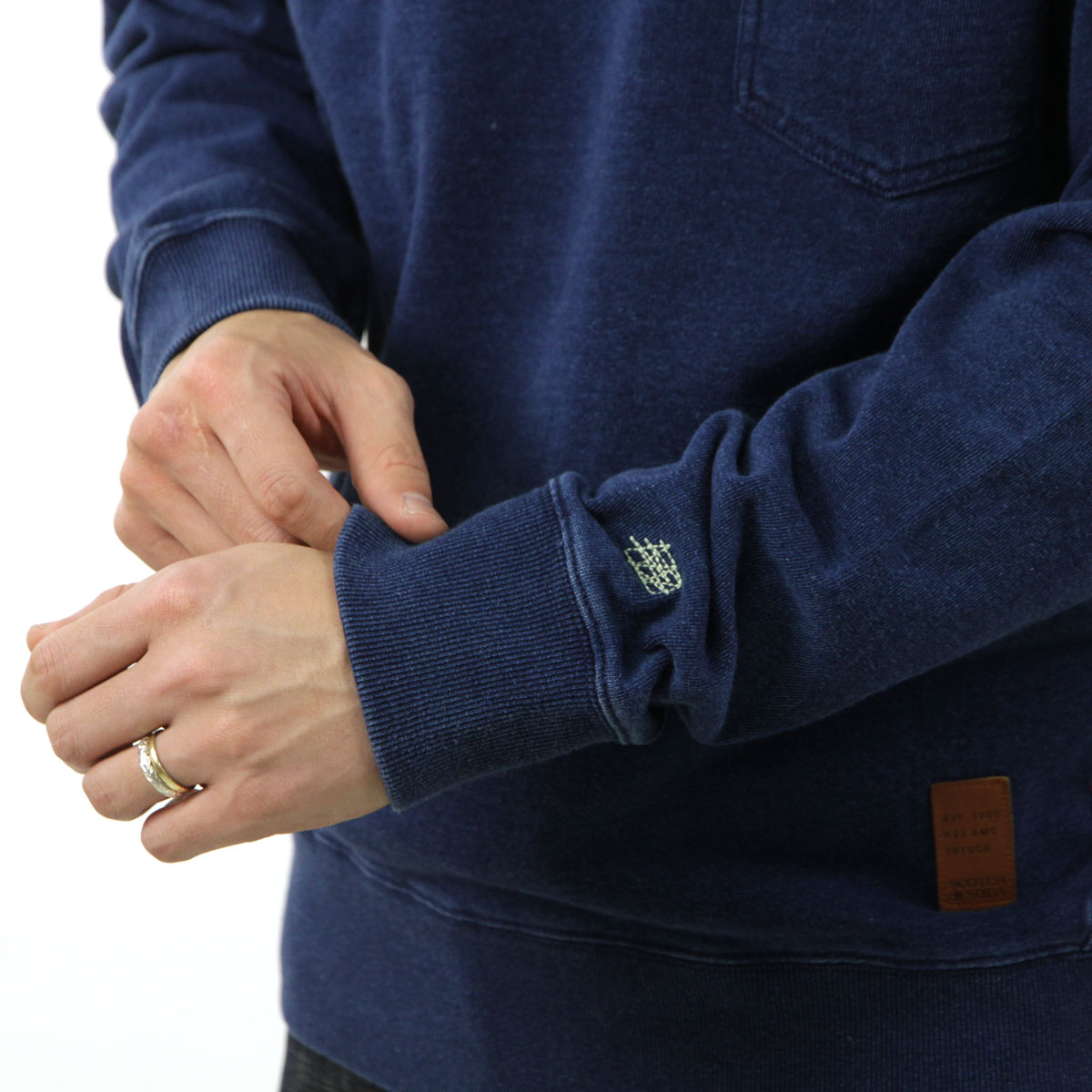 �����å�����ɥ����� ��� �������å� ��������Ź SCOTCH��SODA ���롼�ͥå� �ȥ졼�ʡ� INDIGO DENIM CREWNECK SWEATSHIRT INDIGO 170873 0089 73813 78