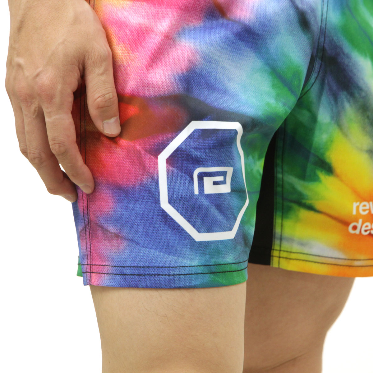 ��С����� ��� ���硼�ȥѥ�� ��������Ź REVERSAL �������� �ե����ȥѥ�� TIE DYE FIGHT SHORTS �������ގ� rv25ss601-MX RED-BLUE-YELLOW A06B B1C C2D D4E E11F