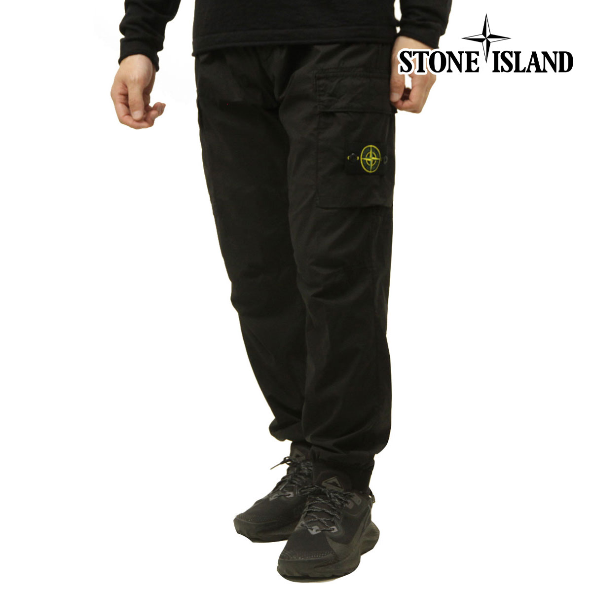 ���ȡ��󥢥����� ��� �ȥ饦�����ѥ�� ������ STONE ISLAND �ܥȥॹ ����ѥ�� STONE ISLAND STRETCH COTTON TELA PARACADUTE TROUSER PANTS K1S15 3100031 S0003 V0029 BLACK AB4B B1C C2D DDE E13F