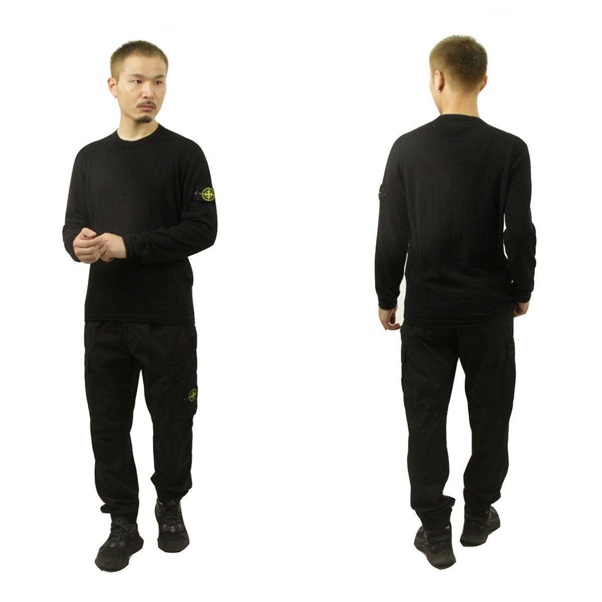 ���ȡ��󥢥����� ��� �ȥ饦�����ѥ�� ������ STONE ISLAND �ܥȥॹ ����ѥ�� STONE ISLAND STRETCH COTTON TELA PARACADUTE TROUSER PANTS K1S15 3100031 S0003 V0029 BLACK AB4B B1C C2D DDE E13F