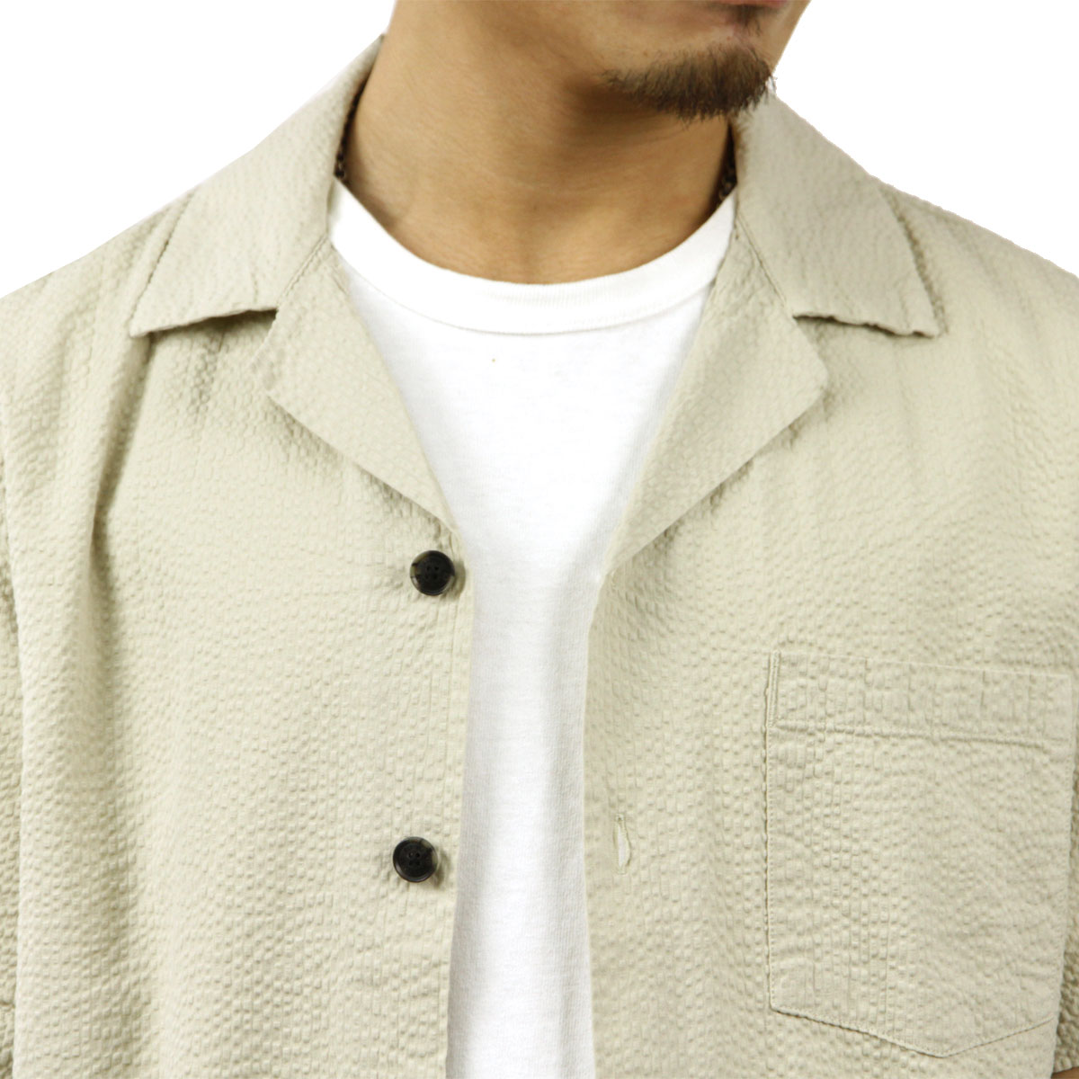 ����Х��� ����� ��� ��������Ź elvine Ⱦµ���ߥ���� �����ץ󥫥顼����� RAY LINEN SHORT SLEEVE OPEN COLLARED SHIRT 330210 045 LINEN GREY A91B B1C C1D D6E E02F