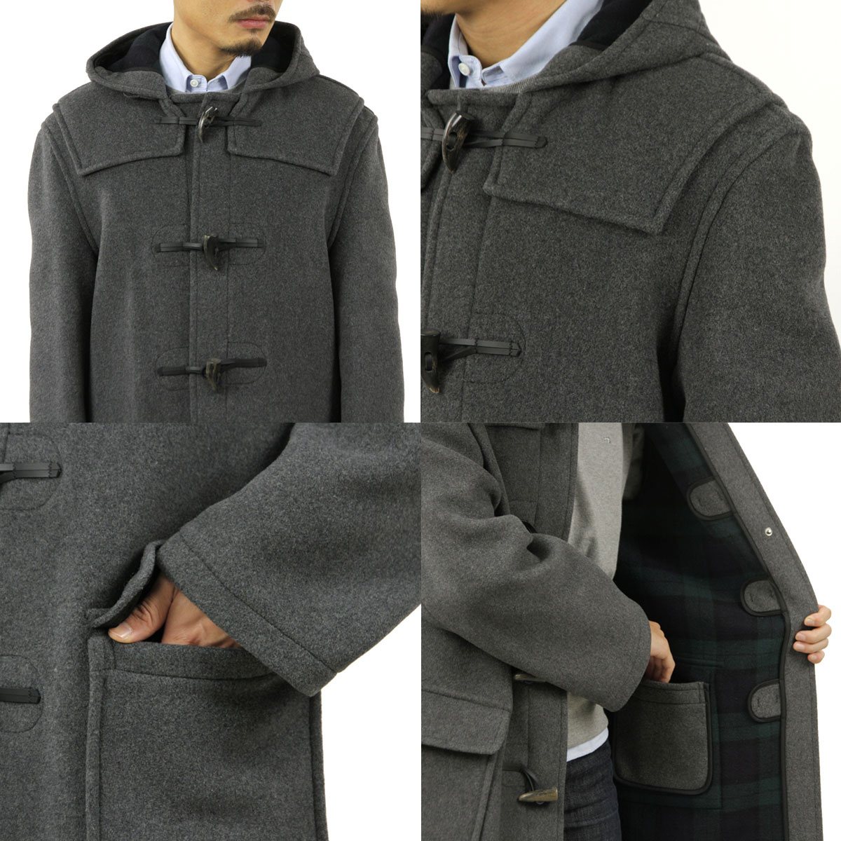 �������С������� ������ ��� ��������Ź GLOVERALL ���åե륳���� �����������㥱�å� GLOVERALL ORIGINAL DUFFLE COAT MS 5120/CT CLOTH GREY/BLACK WATCH A85B B1C C1D D4E E08F