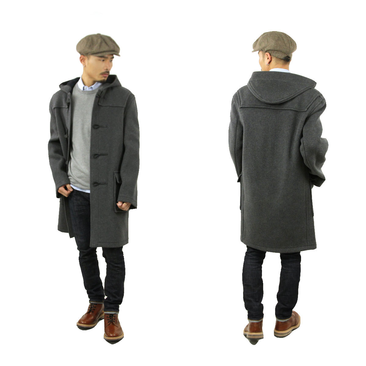 �������С������� ������ ��� ��������Ź GLOVERALL ���åե륳���� �����������㥱�å� GLOVERALL ORIGINAL DUFFLE COAT MS 5120/CT CLOTH GREY/BLACK WATCH A85B B1C C1D D4E E08F