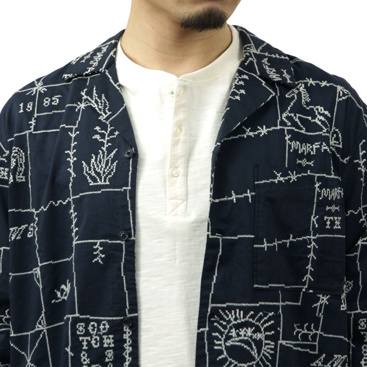 �����å�����ɥ����� ��� ���ߥ���� ��������Ź SCOTCH&SODA Ĺµ �����奢�륷��� ALLOVER EMBROIDERED SHIRT MARFA CROSS STITCH CARBON (NAVY) 182210 001 51700 79 A39B B1C C1D D6E E06F