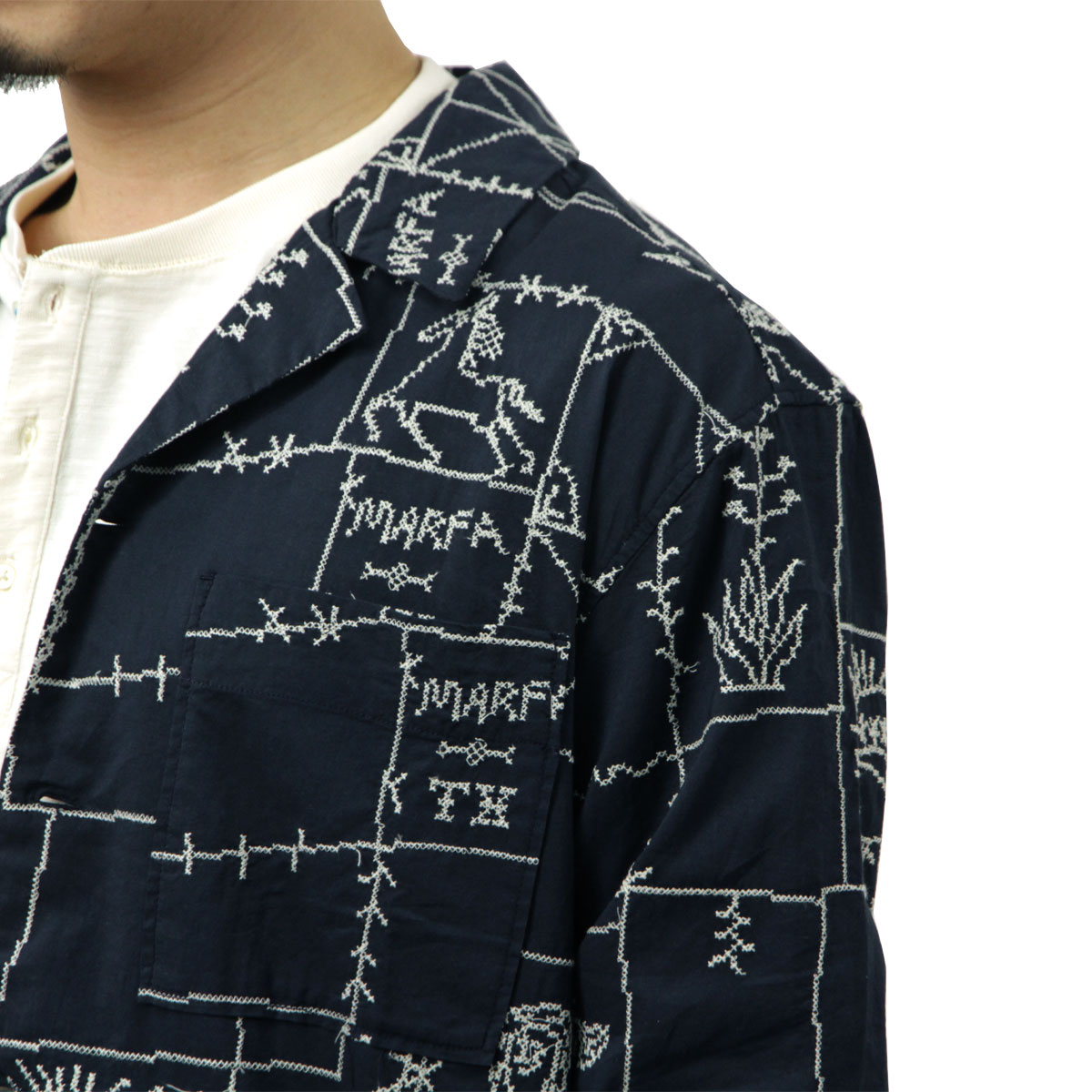 �����å�����ɥ����� ��� ���ߥ���� ��������Ź SCOTCH&SODA Ĺµ �����奢�륷��� ALLOVER EMBROIDERED SHIRT MARFA CROSS STITCH CARBON (NAVY) 182210 001 51700 79 A39B B1C C1D D6E E06F