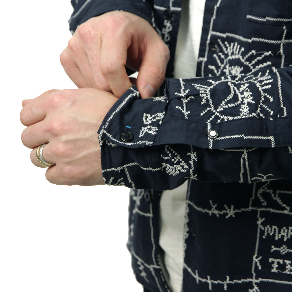 �����å�����ɥ����� ��� ���ߥ���� ��������Ź SCOTCH&SODA Ĺµ �����奢�륷��� ALLOVER EMBROIDERED SHIRT MARFA CROSS STITCH CARBON (NAVY) 182210 001 51700 79 A39B B1C C1D D6E E06F
