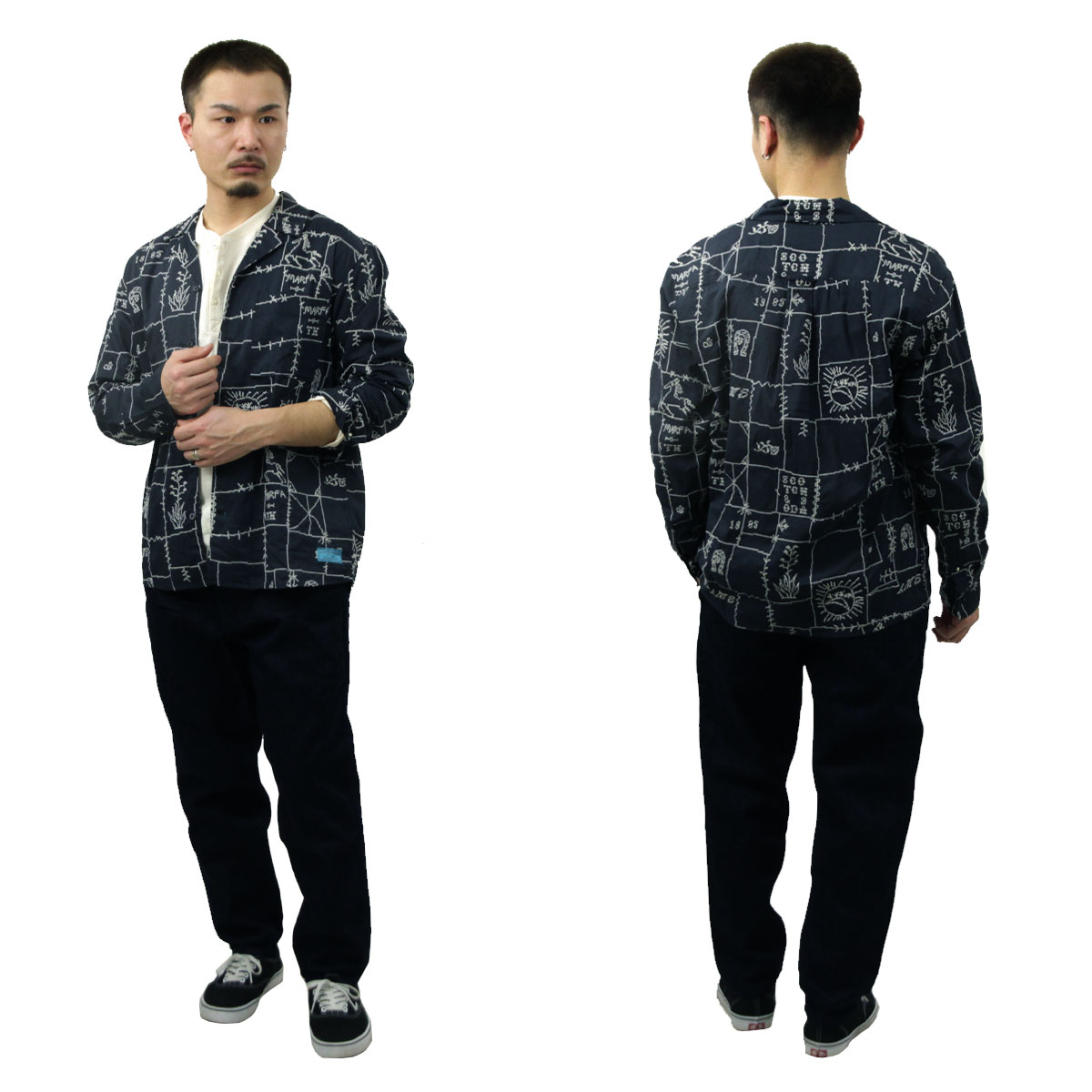 �����å�����ɥ����� ��� ���ߥ���� ��������Ź SCOTCH&SODA Ĺµ �����奢�륷��� ALLOVER EMBROIDERED SHIRT MARFA CROSS STITCH CARBON (NAVY) 182210 001 51700 79 A39B B1C C1D D6E E06F