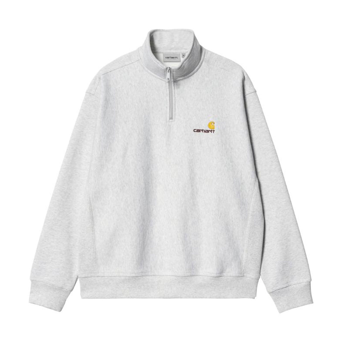 �����ϡ��� ��� �������å� ������ CARHARTT WIP ���� �ϡ��ե��å� �ȥ졼�ʡ� HALF ZIP AMERICAN SCRIPT SWEAT ASH HEATHER I027014 482XX