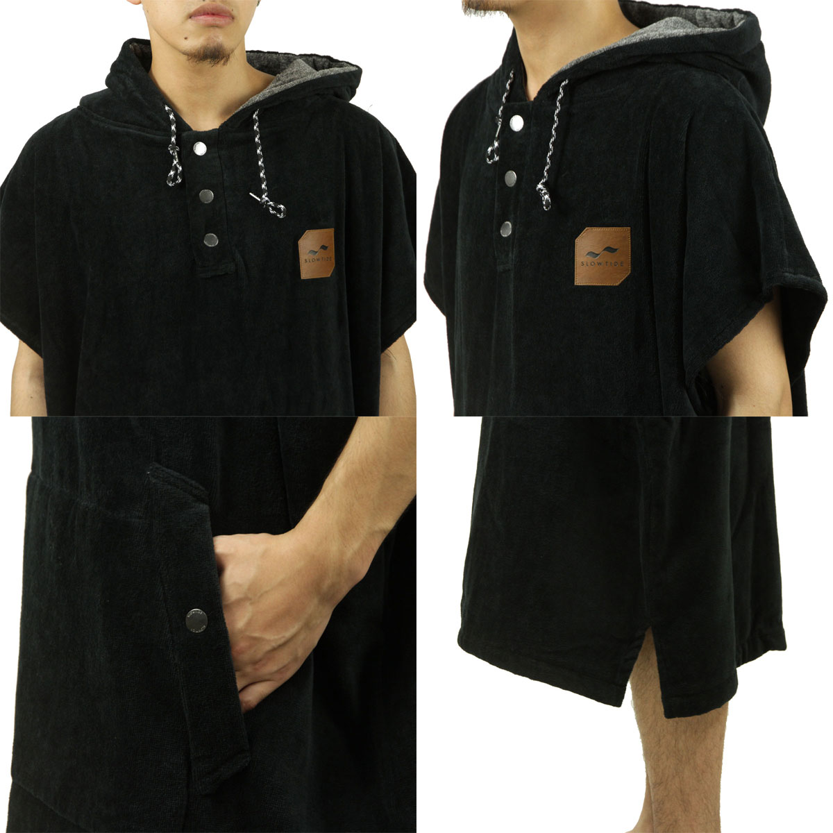 ������������ SLOWTIDE ��������Ź �ݥ���� THE DIGS CHANGING EXTRA-WARM TOWEL PONCHO ST078 BLACK A97B B3C CBD D0E E13F