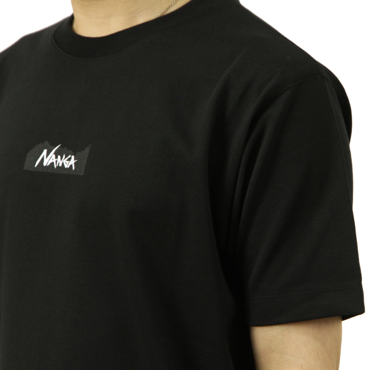 �ʥ� ��� ȾµT����� ��������Ź NANGA ���롼�ͥå� ���ݥ���� ���� ECO HYBRID MT LOGO TEE BLK NW2211-1G208 BLACK