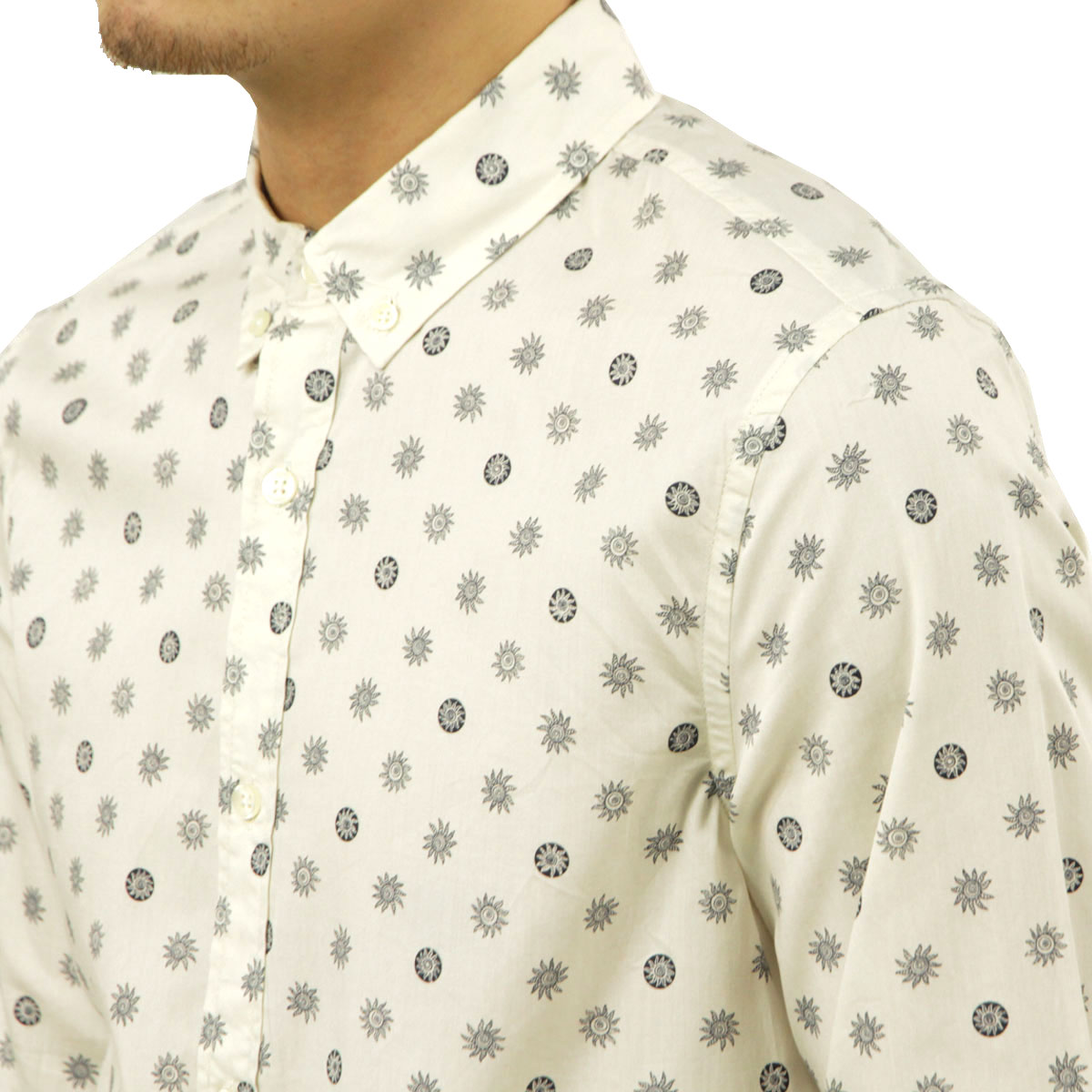 �����å�����ɥ����� ��� Ĺµ����� ��������Ź SCOTCH&SODA �ܥ�������� �ݥץ�󥷥�� MICROPRINT POPLIN SLIM FIT SHIRT FOULARD EGGNOG 183058 100 51415 09 A39B B1C C1D D6E E18F