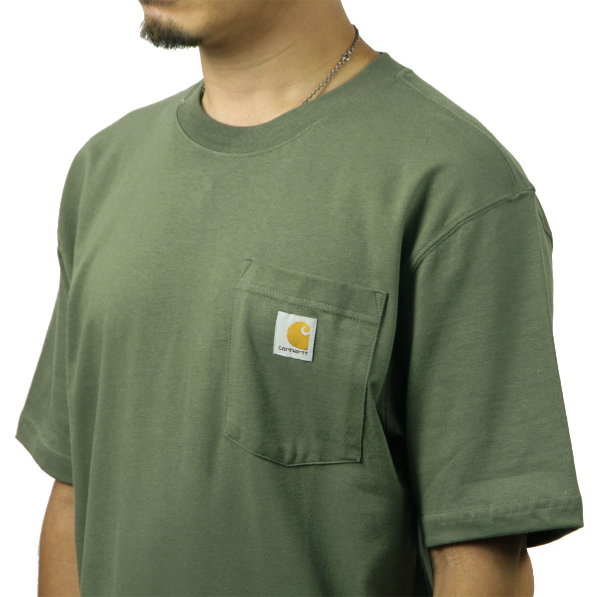 �����ϡ��� ��� ȾµT����� ������ CARHARTT ���롼�ͥå� ���� �ݥ�T WORKWEAR POCKET SHORT-SLEEVE T-SHIRT K87 DOV DUSTY OLIVE A11B B1C C1D D1E E08F