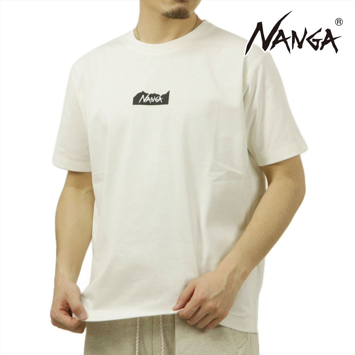 �ʥ� ��� ȾµT����� ��������Ź NANGA ���롼�ͥå� ���ݥ���� ���� ECO HYBRID MT LOGO TEE WHT NW2211-1G208 WHITE