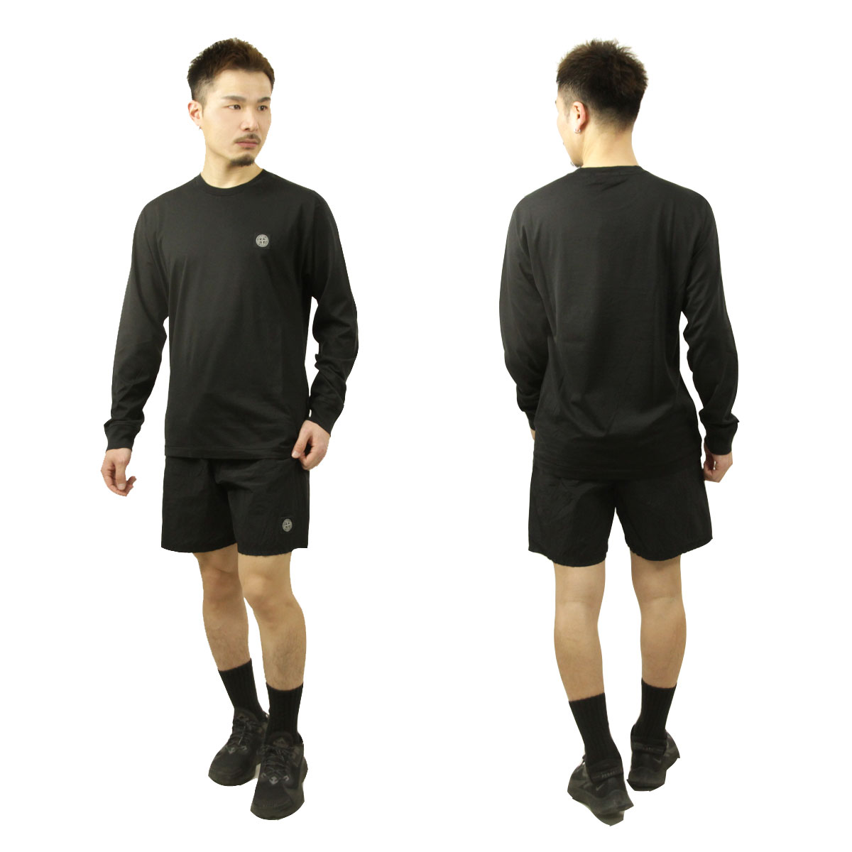 ���ȡ��󥢥����� ��� ���硼�ȥѥ�� ������ STONE ISLAND �ʥ����� �ϡ��եѥ�� STONE ISLAND NYLON METAL IN ECONYL SHORT PANTS K1S15 B100009 S0043 V0029 BLACK