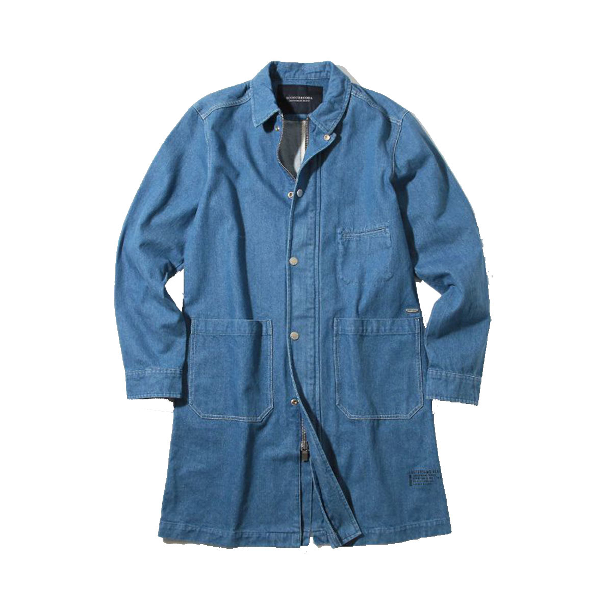 �����å�����ɥ����� ������ ��� ��������Ź SCOTCH��SODA ���󥰥����� �������� �ǥ˥� AMS BLAUW LONGLINE DENIM TRENCH JACKET D 154117 3287 11104 65 SUGAR BLUE A39B B1C C1D D4E E07F