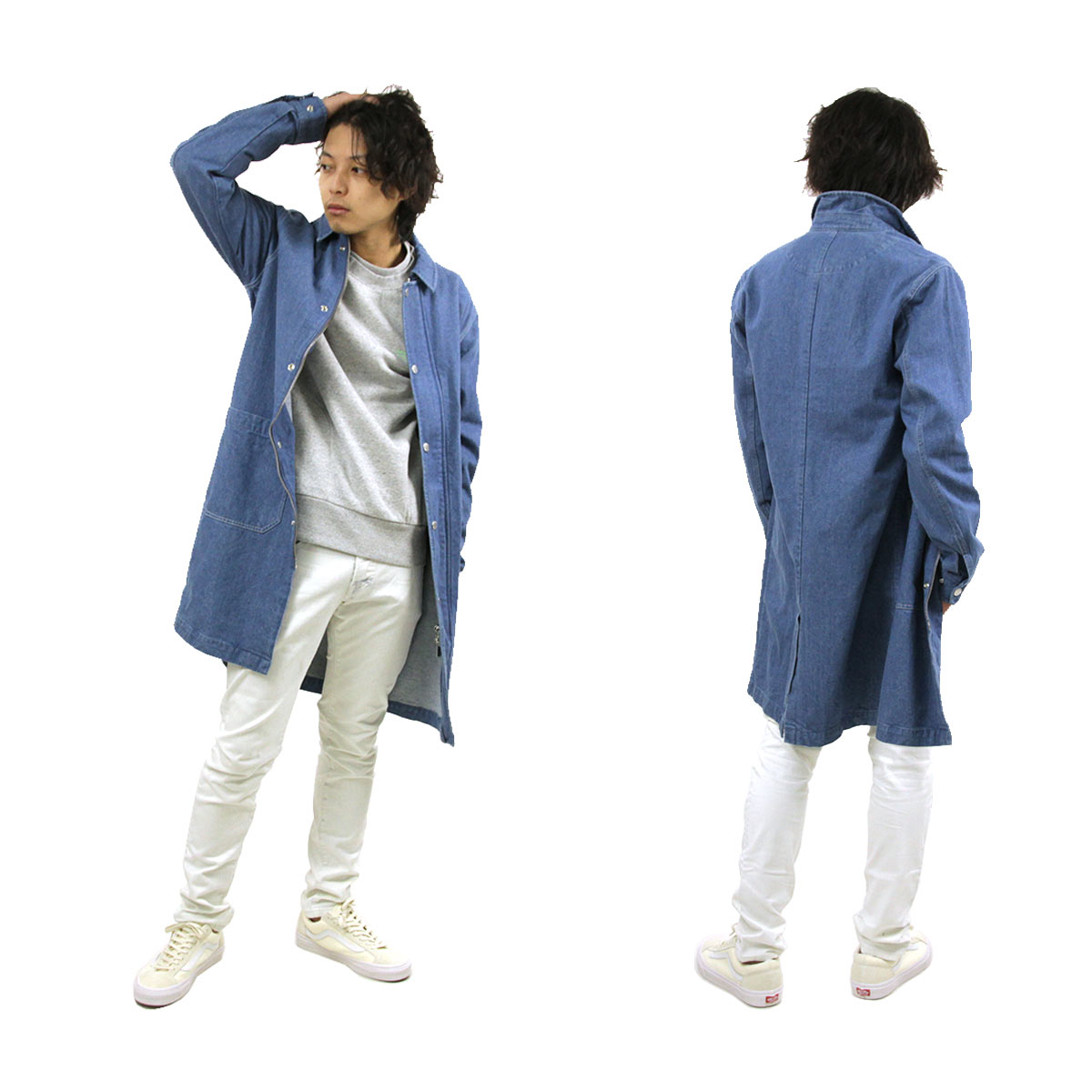 �����å�����ɥ����� ������ ��� ��������Ź SCOTCH��SODA ���󥰥����� �������� �ǥ˥� AMS BLAUW LONGLINE DENIM TRENCH JACKET D 154117 3287 11104 65 SUGAR BLUE A39B B1C C1D D4E E07F