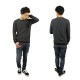 �Ρ��������� ����T ��� ��������Ź NO EXCESS ĹµT����� PULLOVER R-NECK STRIPES KNIT 230823 23 dk grey D15S25
