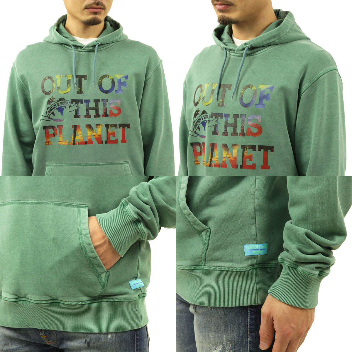�����å�����ɥ����� �ѡ����� ��� ��������Ź SCOTCH&SODA �ץ��� �ץ륪���С��ѡ����� �������åȥѡ����� GARMENT-DYED GRAPHIC HOODIE PREPPY GREEN D 167221 4859 63812 54 A39B B1C C1D D5E E08F