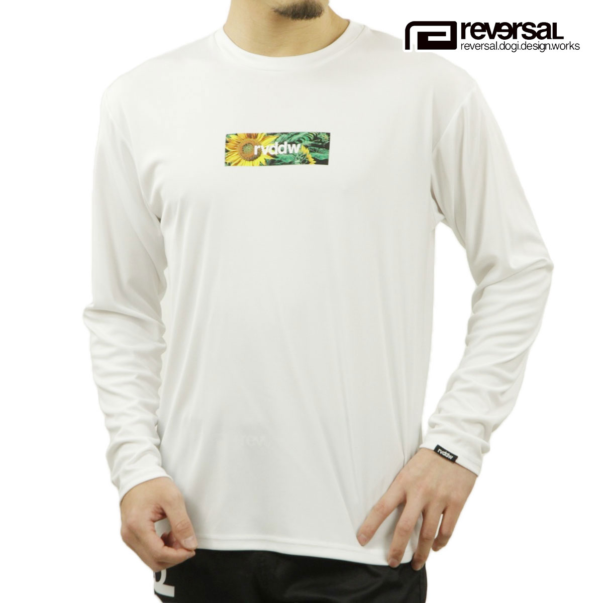 ��С����� ��� ����T ��������Ź REVERSAL ���� �ɥ饤T����� ĹµT����� SUN FLOWER rvddw BOX LOGO DRY LONG SLEEVE rv23ss153 WHITE A06B B1C C1D D2E E01F