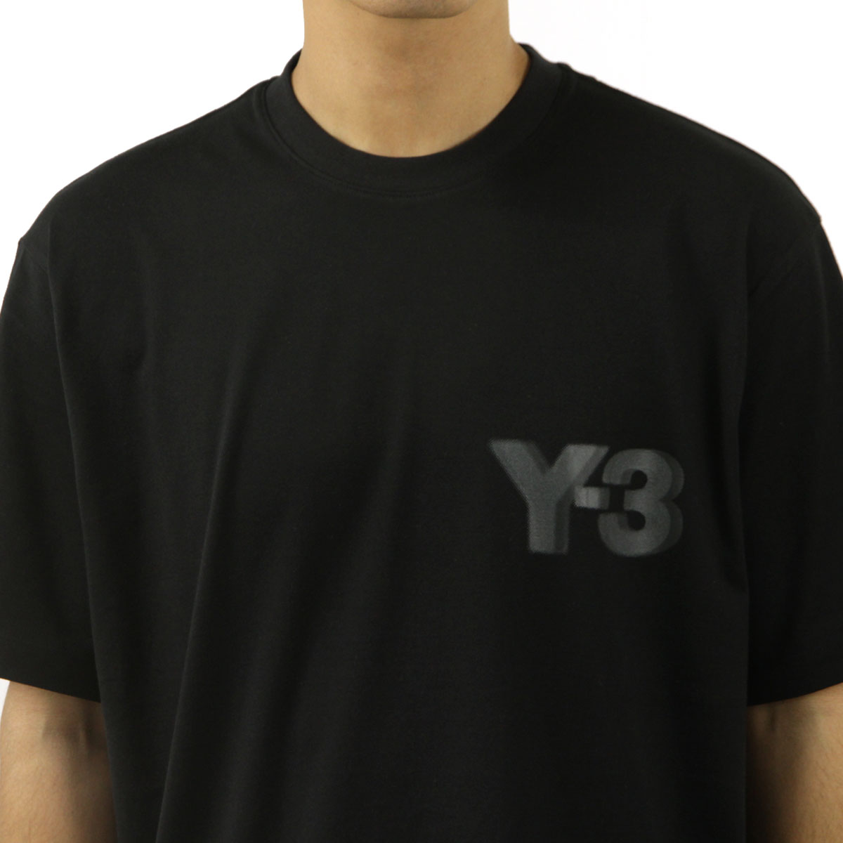 磻꡼  ȾµT  Y-3 롼ͥå  åȥ LOGO SS TEE BLACK JE9282 BLACK