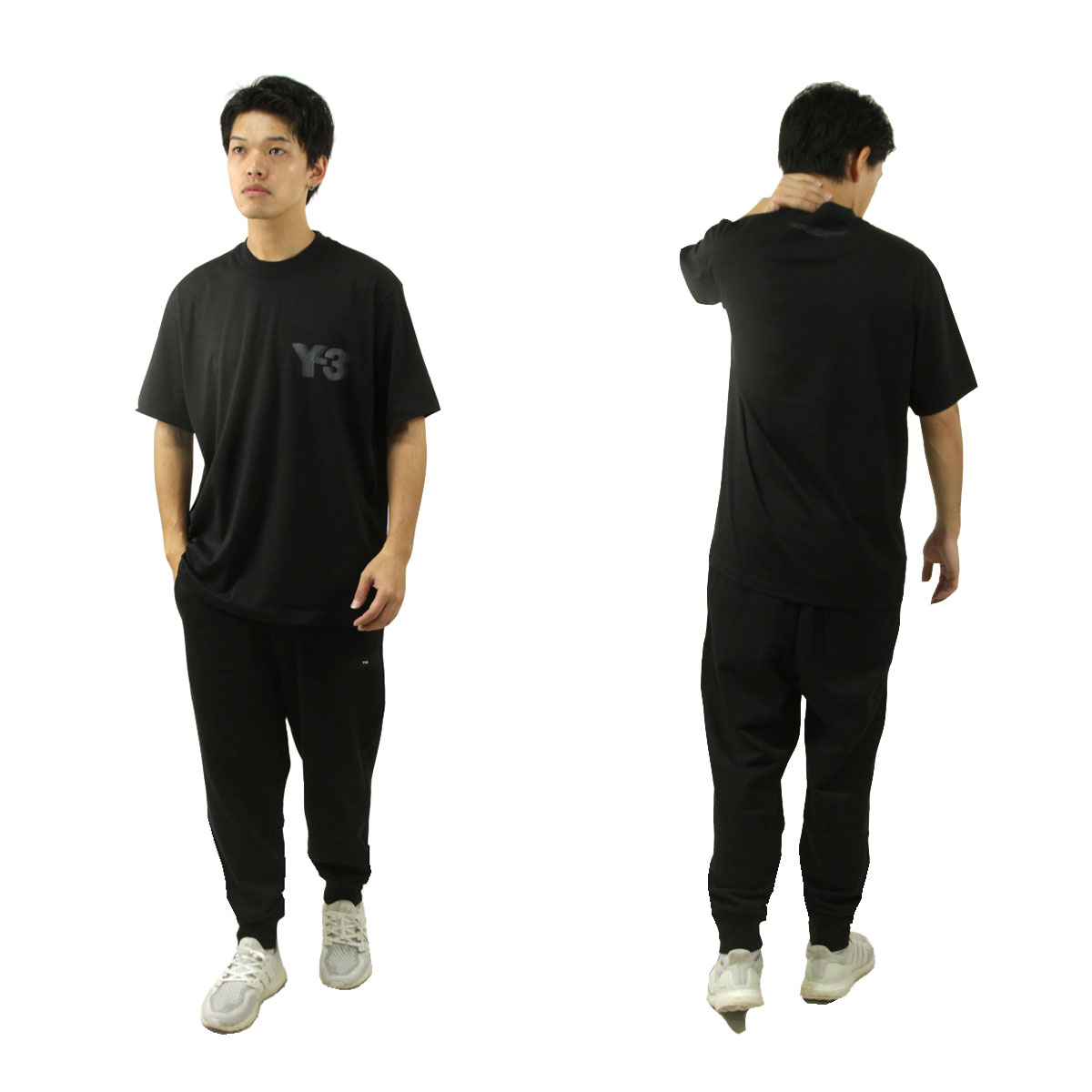 磻꡼  ȾµT  Y-3 롼ͥå  åȥ LOGO SS TEE BLACK JE9282 BLACK