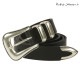 ̡ǥ  ٥ Ź Nudie Jeans 쥶 ץ٥ ꡼ WESTERN SILVER LEATHER BELT B01 181062 A62B B1C C3D D6E E13F