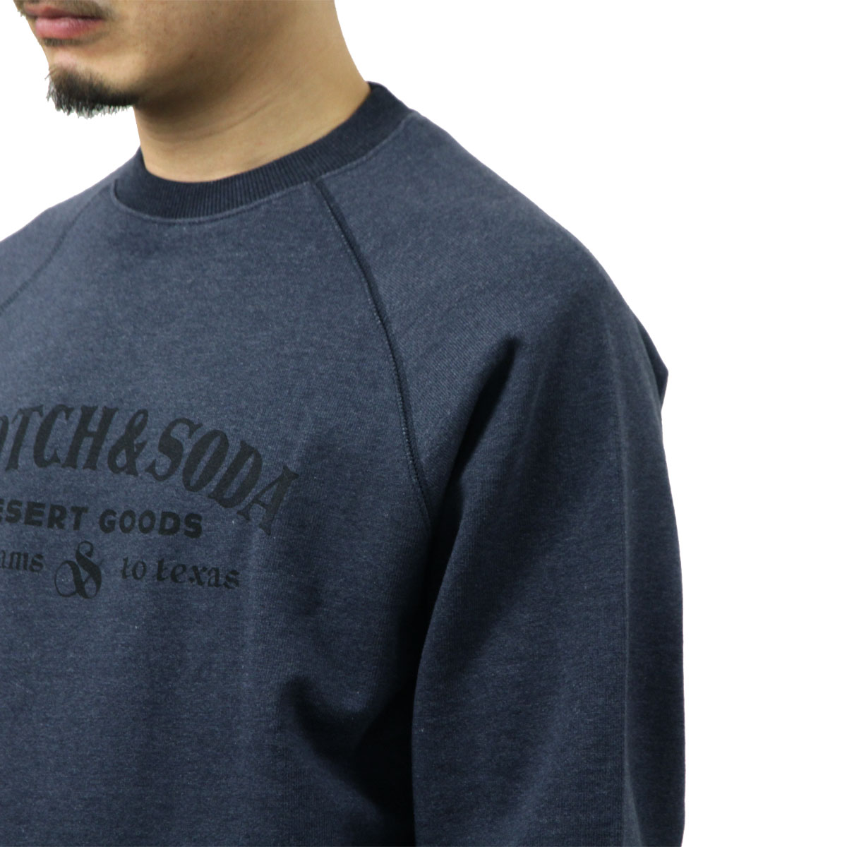 �����å�����ɥ����� ��� �������å� ��������Ź SCOTCH&SODA �ȥ졼�ʡ� Ĺµ ���롼�ͥå� FRONT ARTWORK RELAXED FIT FLEECE SWEAT SHIRT CARBON MELANGE (NAVY) 182316 021 54406 76 A39B B1C C1D D5E E06F