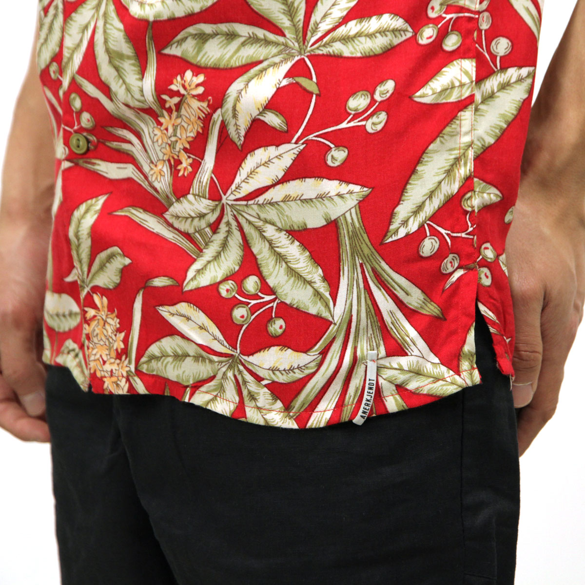 ���ʥ��å� ANERKJENDT ��������Ź ��� Ⱦµ���ߥ���� �����ץ󥫥顼����� SHORT SLEEVE OPEN COLLARED SHIRT EARTH RED 9219063 2008 A81B B1C C1D D6E E11F