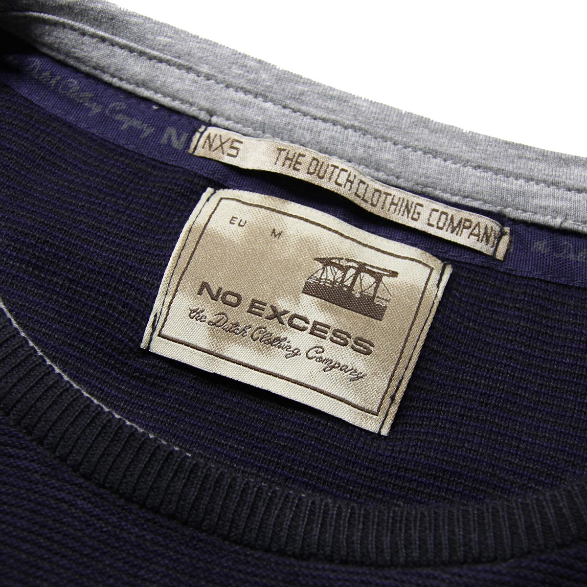 �Ρ��������� ����T ��� ��������Ź NO EXCESS ĹµT����� PULLOVER R-NECK STRIPES KNIT 230823 3