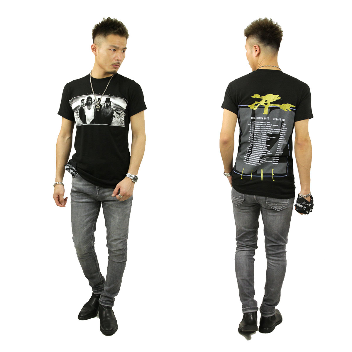 �ߥ塼���å��ƥ� �Х��T����� ��� ������ MUSIC TEE �ե���T ���å�T����� ȾµT����� U2 �襷�奢���ȥ��꡼ U2 JOSHUA TREE MUSIC TEE AB5B B1C C1D D1E E13F