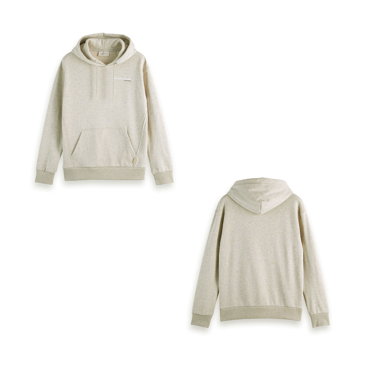 åɥ ѡ  Ź SCOTCHSODA ץ륪Сѡ åեå RELAXED-FIT FELPA HOODIE GREY MELANGE 163941 606 43850 03 A39B B1C C1D D5E E02F