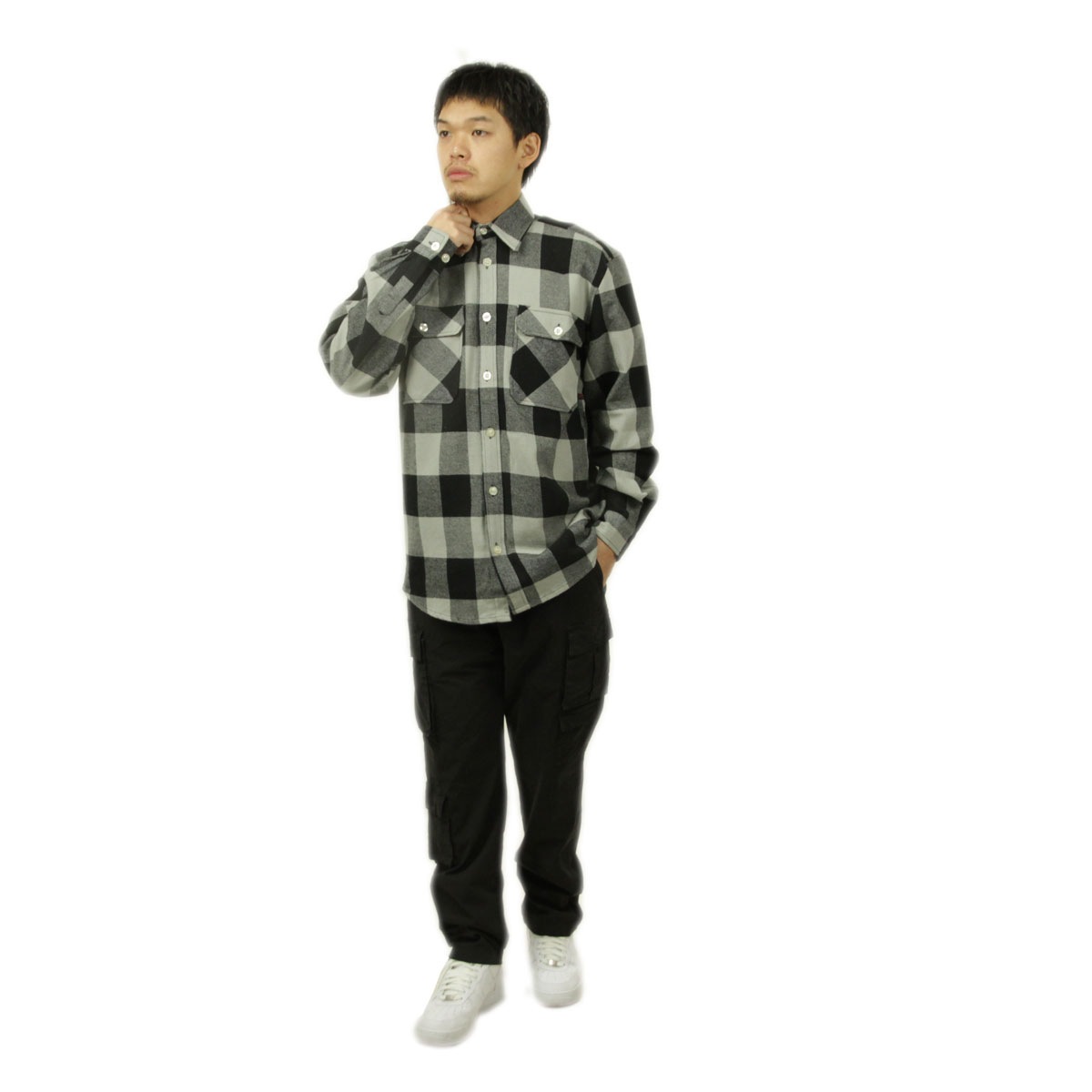 ������ ����� ��� ������ ROTHCO �ͥ륷��� �ե��ͥ륷��� �����å��� ROTHCO EXTRA HEAVYWEIGHT BUFFALO PLAID FLANNEL SHIRT GREY 4690 A98B B1C C1D D6E E02F