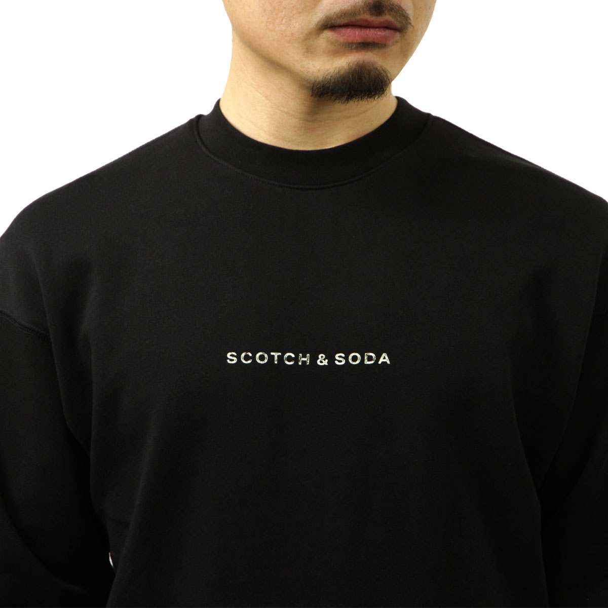 �����å�����ɥ����� ��� �������å� ��������Ź SCOTCH&SODA �ȥ졼�ʡ� Ĺµ ���롼�ͥå� ���� CORE��LOGO FRONT CHEST FLEECE SWEAT SHIRT BLACK 179195 001 53802 08 A39B B1C C1D D5E E13F