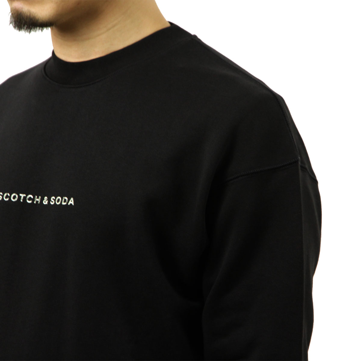 �����å�����ɥ����� ��� �������å� ��������Ź SCOTCH&SODA �ȥ졼�ʡ� Ĺµ ���롼�ͥå� ���� CORE��LOGO FRONT CHEST FLEECE SWEAT SHIRT BLACK 179195 001 53802 08 A39B B1C C1D D5E E13F