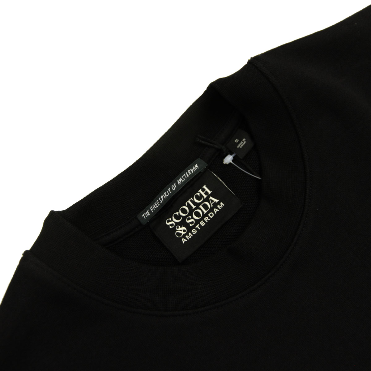 �����å�����ɥ����� ��� �������å� ��������Ź SCOTCH&SODA �ȥ졼�ʡ� Ĺµ ���롼�ͥå� ���� CORE��LOGO FRONT CHEST FLEECE SWEAT SHIRT BLACK 179195 001 53802 08 A39B B1C C1D D5E E13F